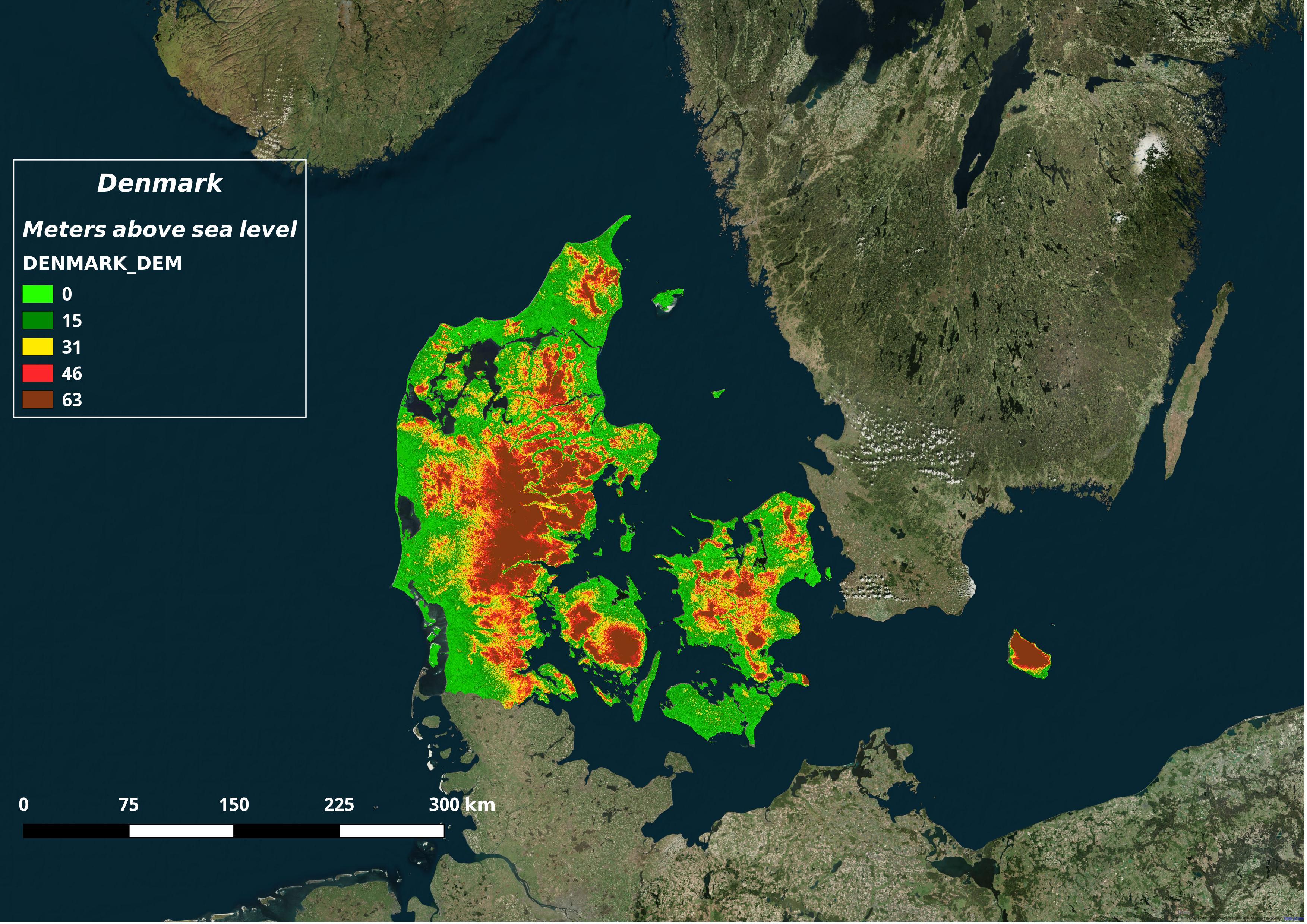 Tanskan ilmasto-kartta - Kartta tanskan ilmasto (Pohjois-Eurooppa -  Eurooppa)