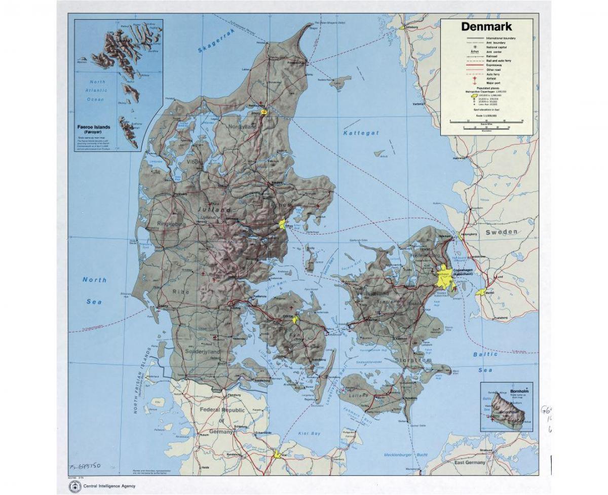 Kartta lentokentät tanskassa 