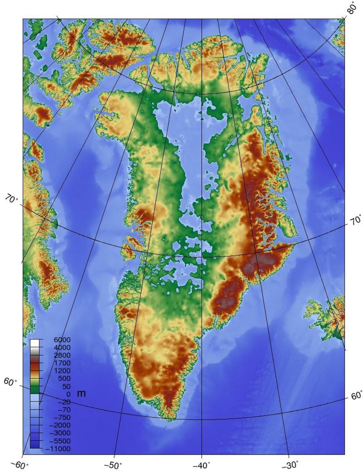 Tanska topografinen kartta - Kartta tanska topografinen (Pohjois-Eurooppa -  Eurooppa)