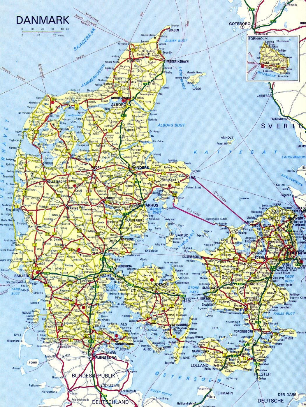 Kartta yksityiskohtaiset tanska