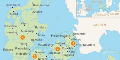 Tanskassa maakunnat kartta