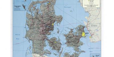 Kansainväliset lentokentät tanskassa kartta