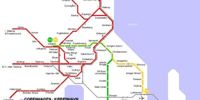 Kartta metro tanska 
