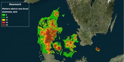 Kartta tanskan ilmasto 
